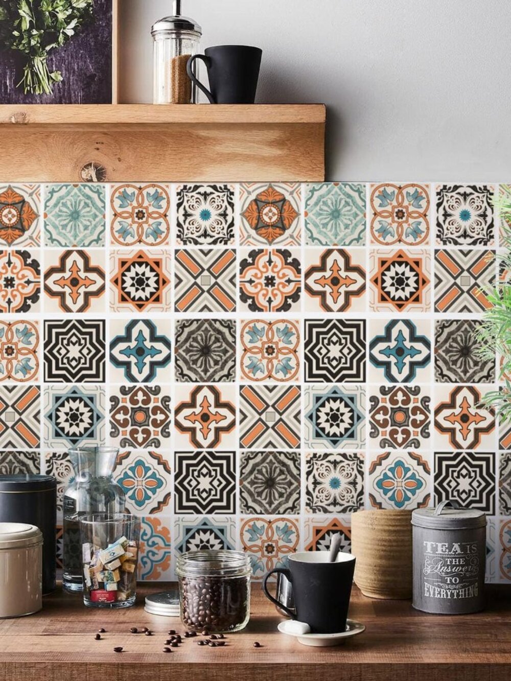 Boho Wallpaper Peel and Stick Backsplash Bohemian